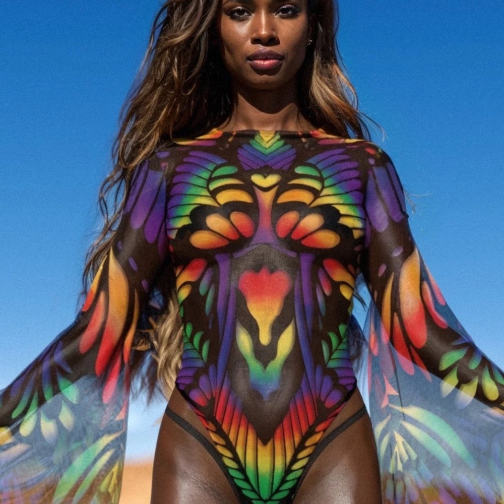 Colorful Butterfly Bodysuit